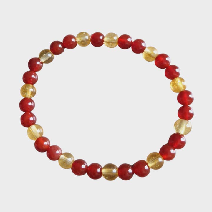 Edelsteinarmband Karneol / Citrin für den Großhandel von eigenART handgemachte Einzelstücke