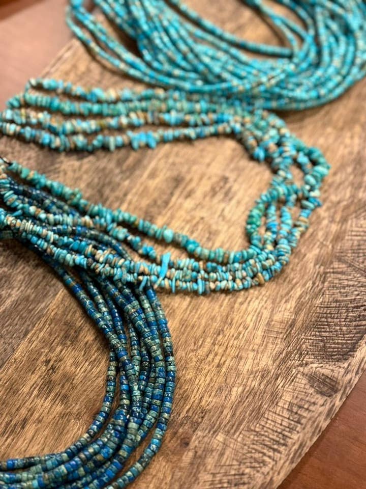 Authentic Turquoise Chips Beaded Necklace for wholesale by Wild Junkie