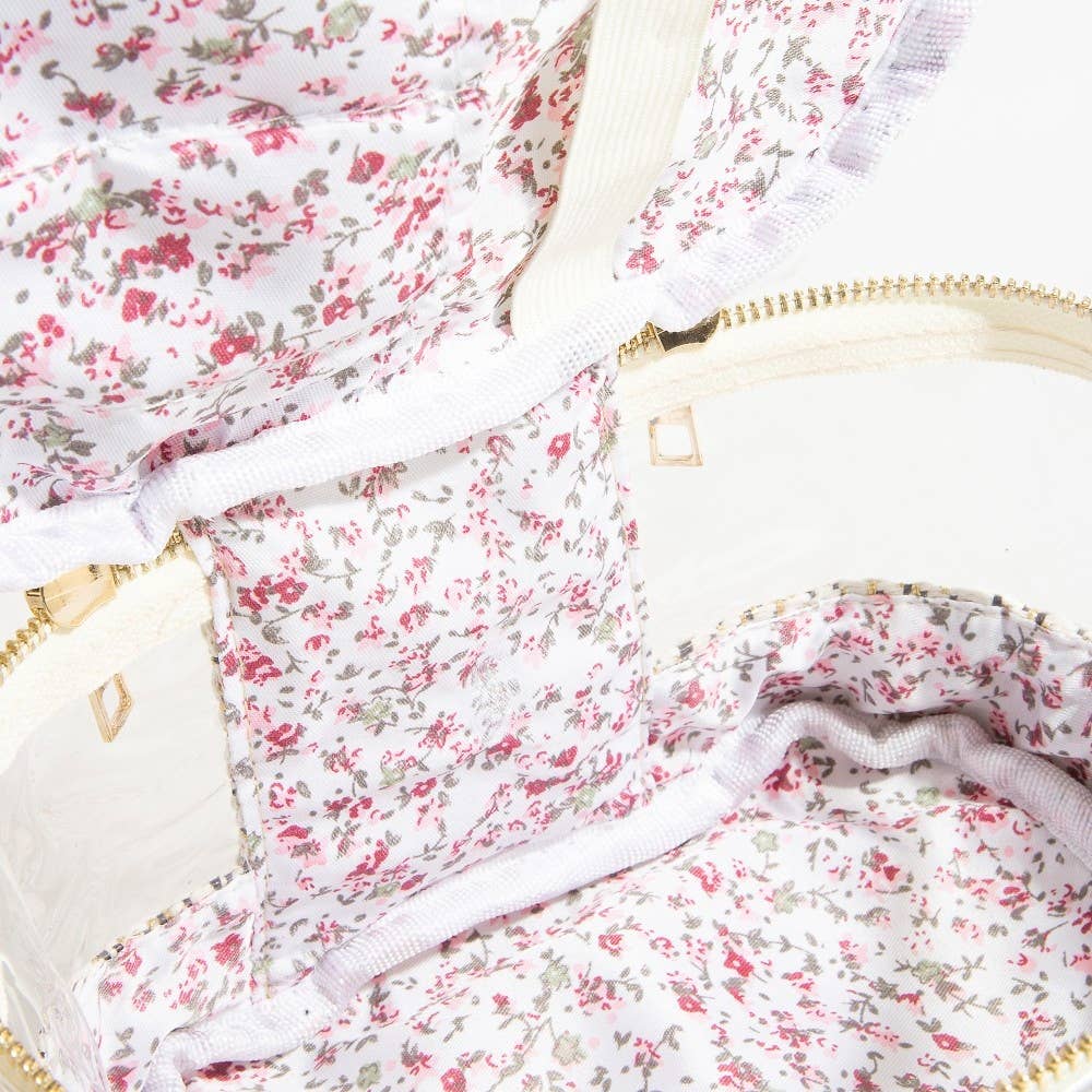 BUSINESS WEEK Trousse de maquillage transparente avec poignée supérieure en vente sur Faire3