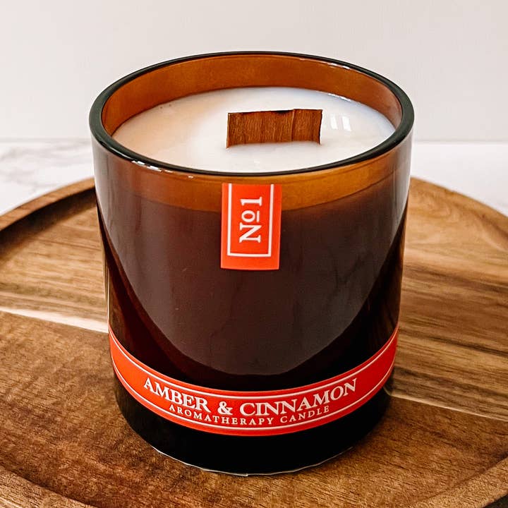 No. 1 - Aromatherapy Candle | Amber & Cinnamon - Grand for wholesale by Aura42® Apothecary