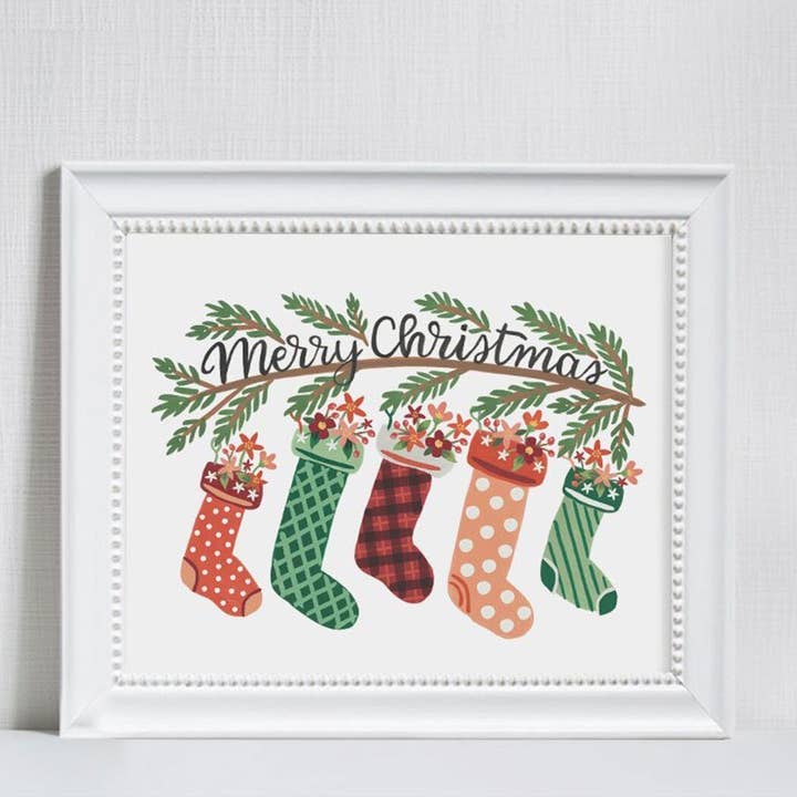 Bloom Kousen - Kerst kunstprint voor wholesale door LoveLight Paper