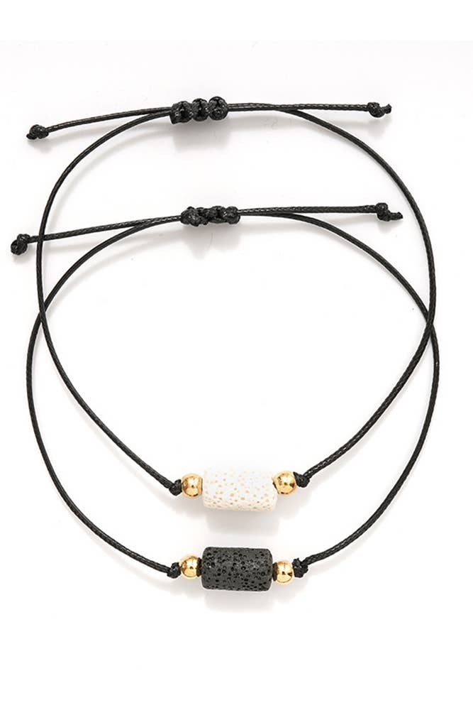 Black Pelelith Couples Braided Bracelets ACC1151 for wholesale on Faire1