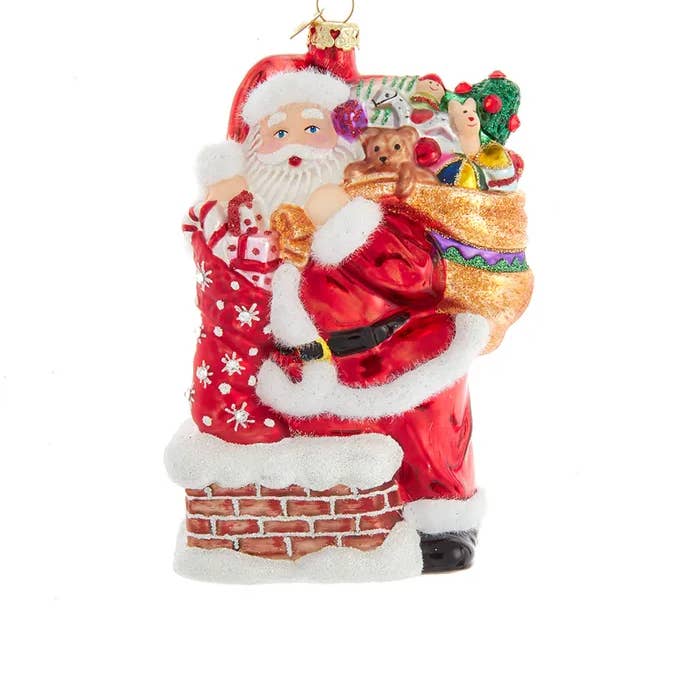 5.75"NBL GM SANTA CHMNY+SWRVSKI STN pour la vente par Kurt S. Adler, Inc.