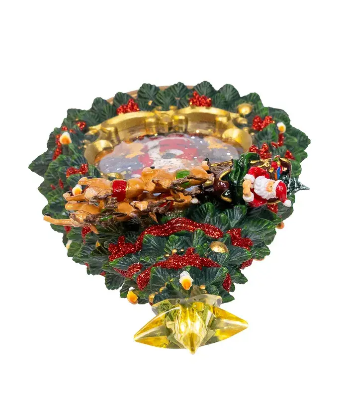 Kurt S. Adler, Inc. - Wholesale Decorating Tool - 13.4" Bo USB LED Santa/Deer Tree+Water4