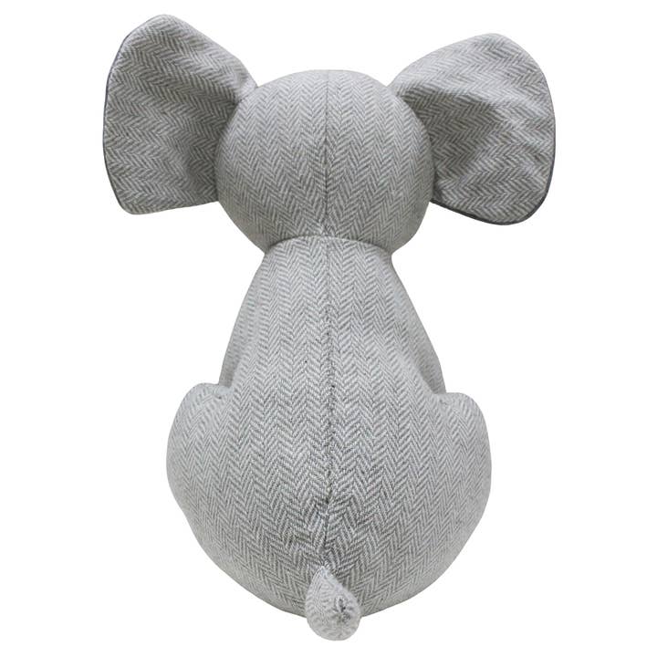 Elephant Herringbone Novelty Door Stop Grey for wholesale on Faire2