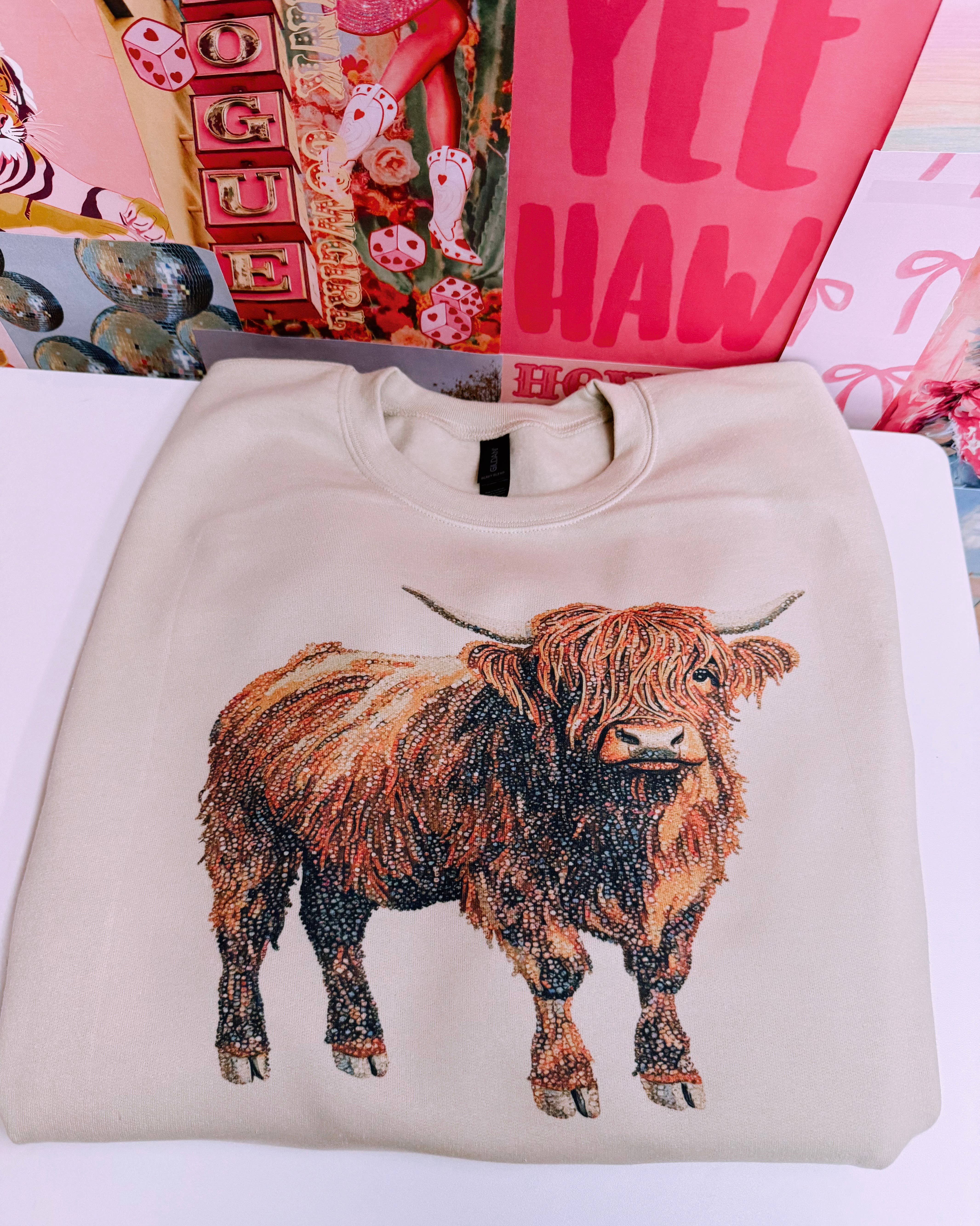 The Walking A - Wholesale Graphic Sweatshirt - Women's - THE BEDAZZLED HIGHLAND