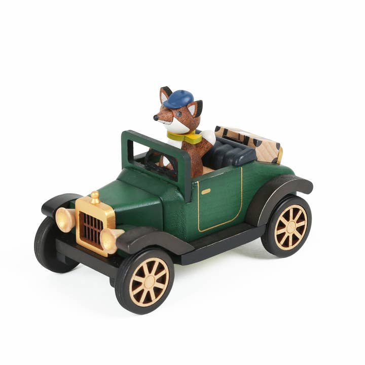 Fox Vintage Car Wooden Music Box for wholesale by Music Box