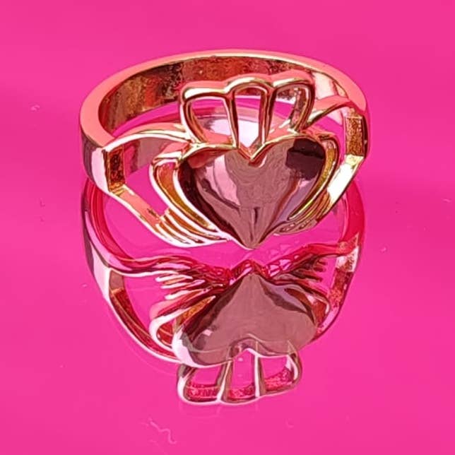 Don't Kill My Vibe - Venta al por mayor Anillos grandes/de cóctel - Anillo Have My Heart Claddagh0