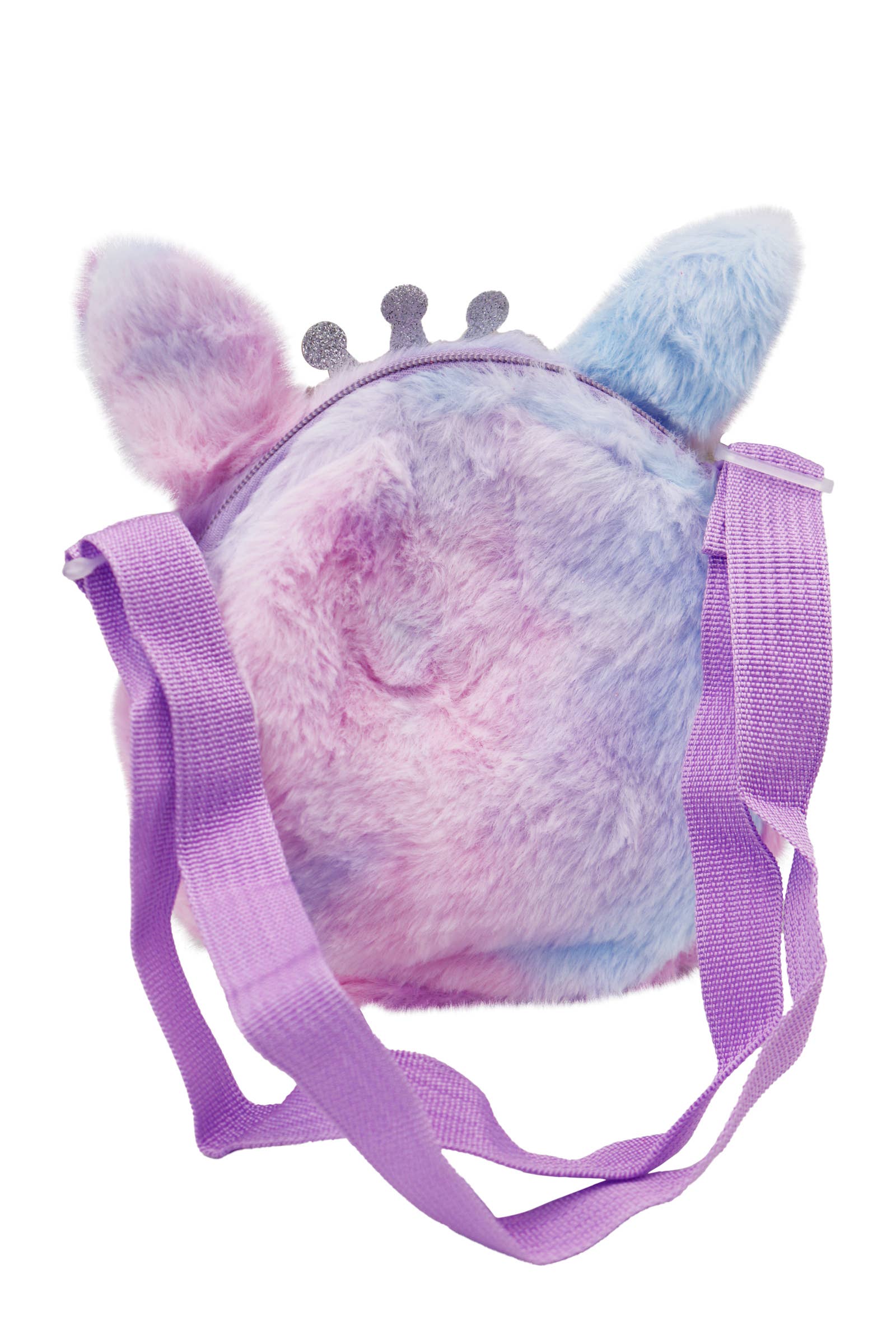 Cap Zone - Wholesale Crossbody Bag - Kids - Kitty Cat Princess Fuzzy Faux Fur Crossbody Bag2