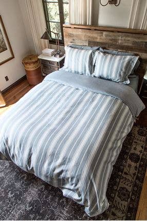 Thread Experiment - Wholesale Bedding Set - Bold Linen Stripe Duvet Cover Set4