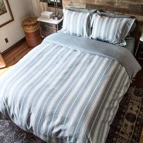 Thread Experiment - Wholesale Bedding Set - Bold Linen Stripe Duvet Cover Set4