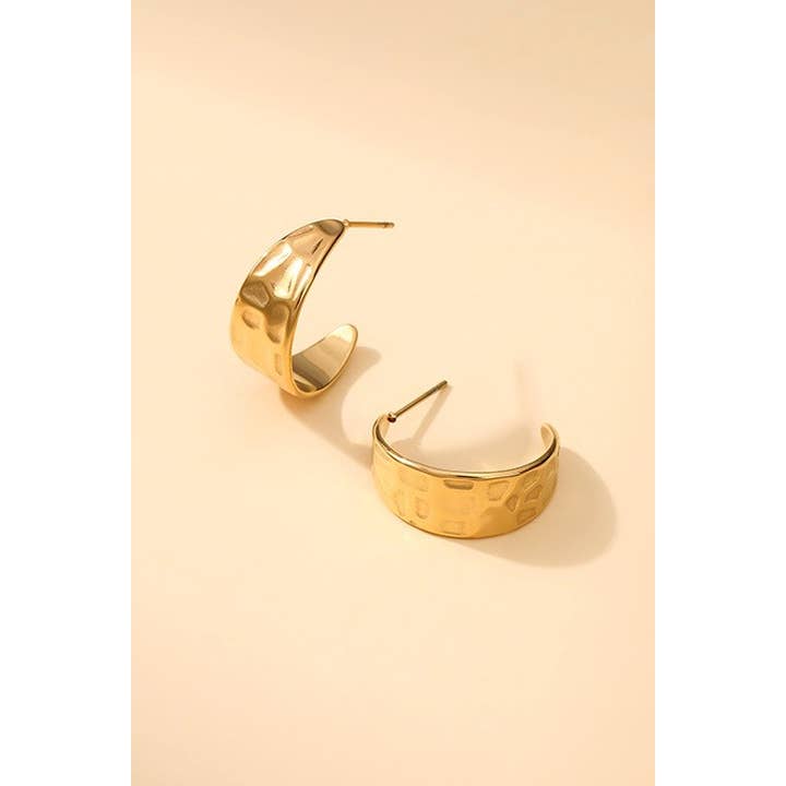 JOSSLYN by wall to wall - Wholesale Hoop Earrings - 18K STAINLESS STEEL WATERPROOF TARNISH FREE HOOPS | 40E3334