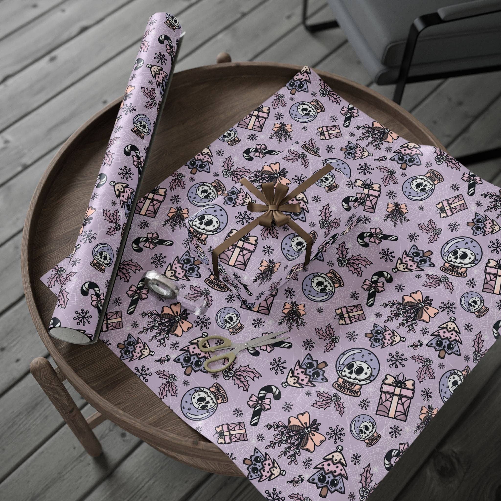 Goth Cloth Co. – wholesale Flat wrap – Pastel Goth Spooky Holiday Gift Wrap3