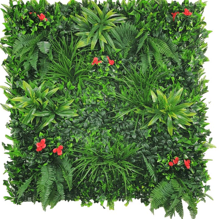 Elegant Red Rose Verticale Jardin/Mur Vert Résistant aux UV 100 cm x 100 cm pour la vente par Designer Plants AU
