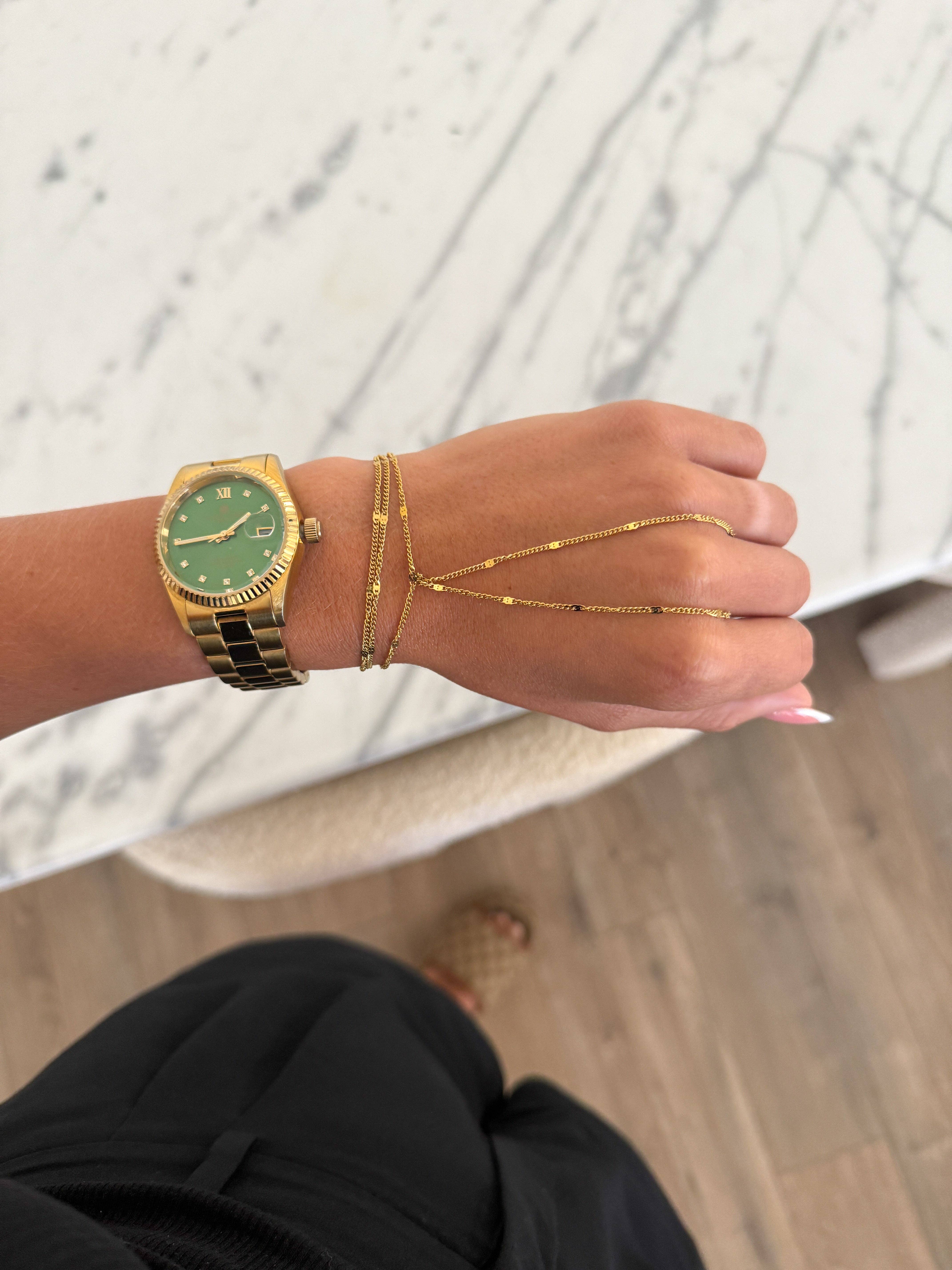 CHANSUTTPEARLS - Wholesale Link & Chain Bracelet - SHINY HAND CHAIN