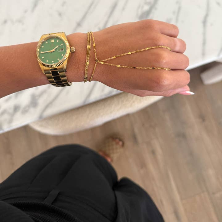 CHANSUTTPEARLS - Wholesale Link & Chain Bracelet - SHINY HAND CHAIN0