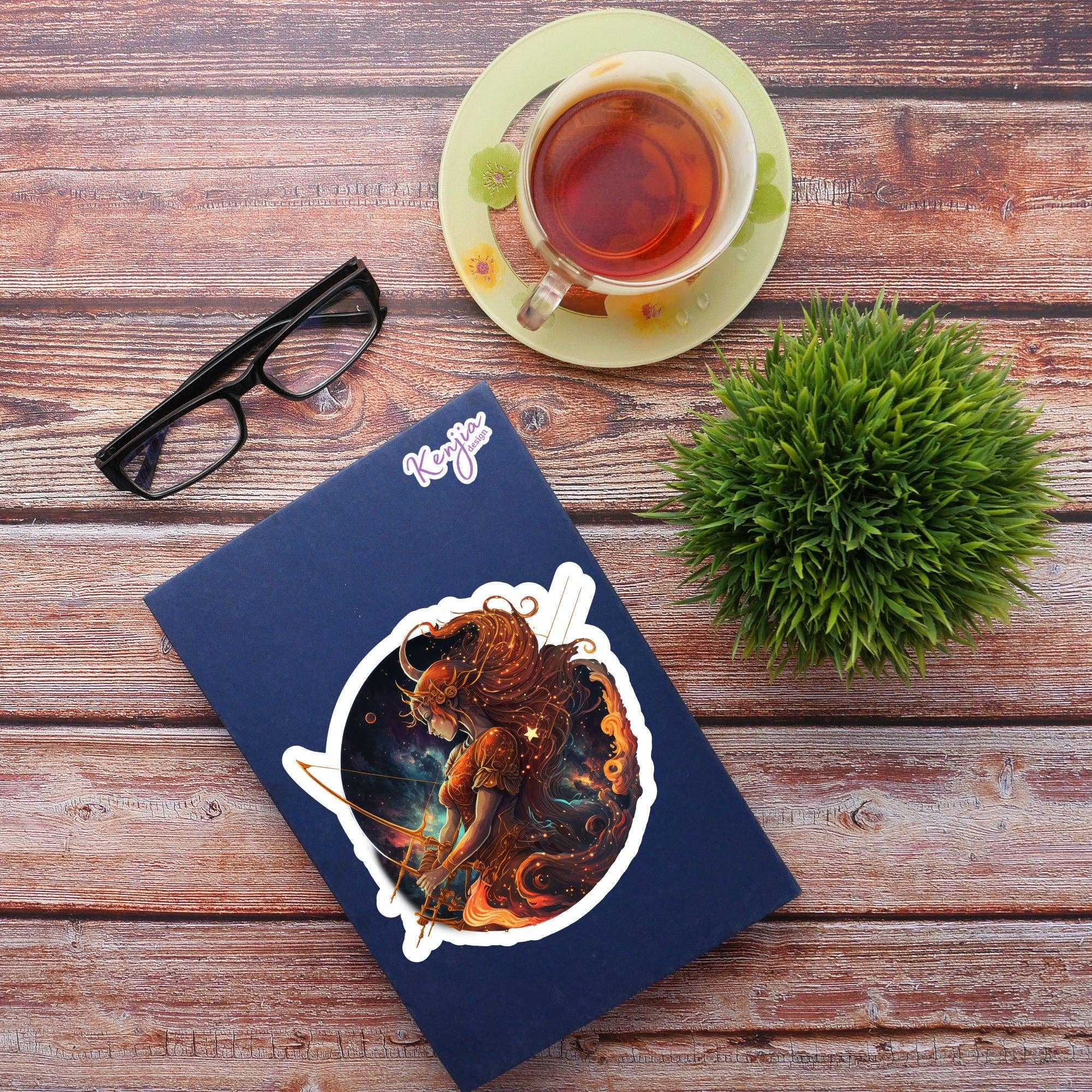 Kenjia Design - Wholesale Sticker - Astrology Zodiac Sagittarius Sign Sticker, Waterproof and Di3