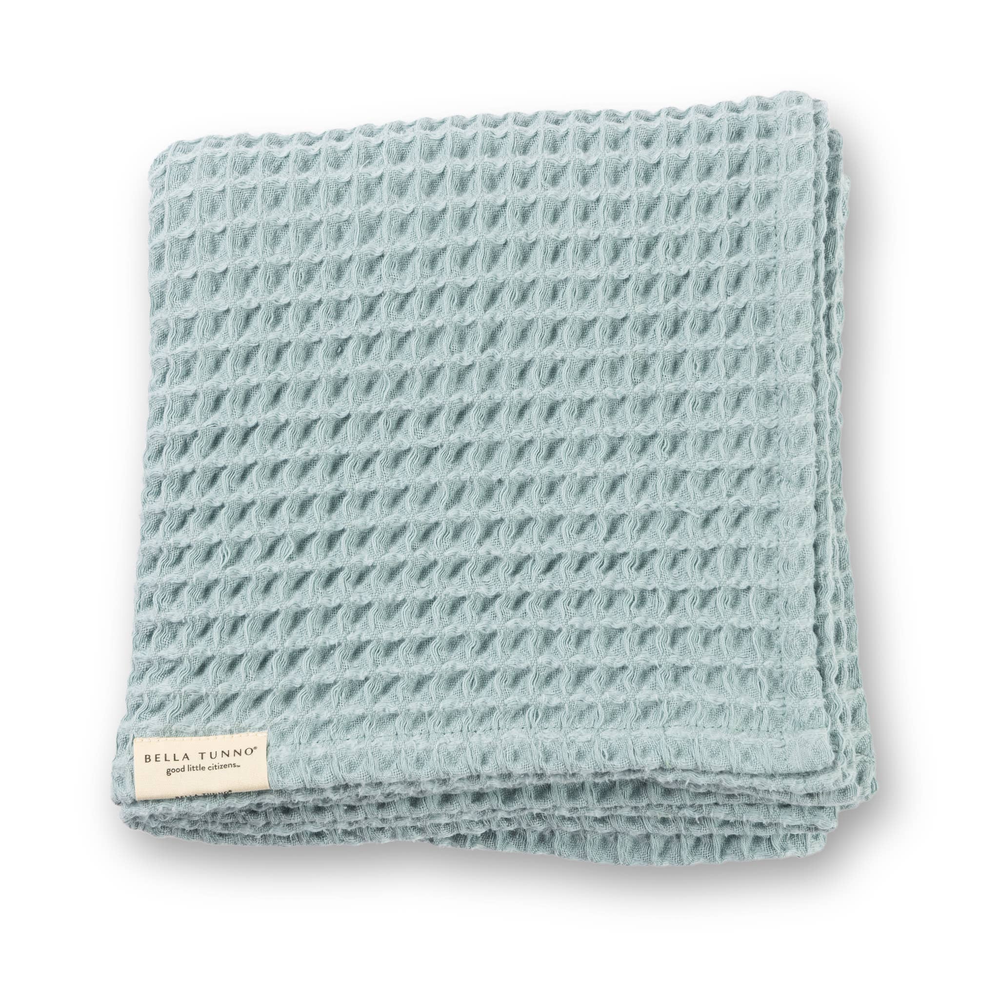 Blue Waffle Baby Blanket Fog for wholesale on Faire6
