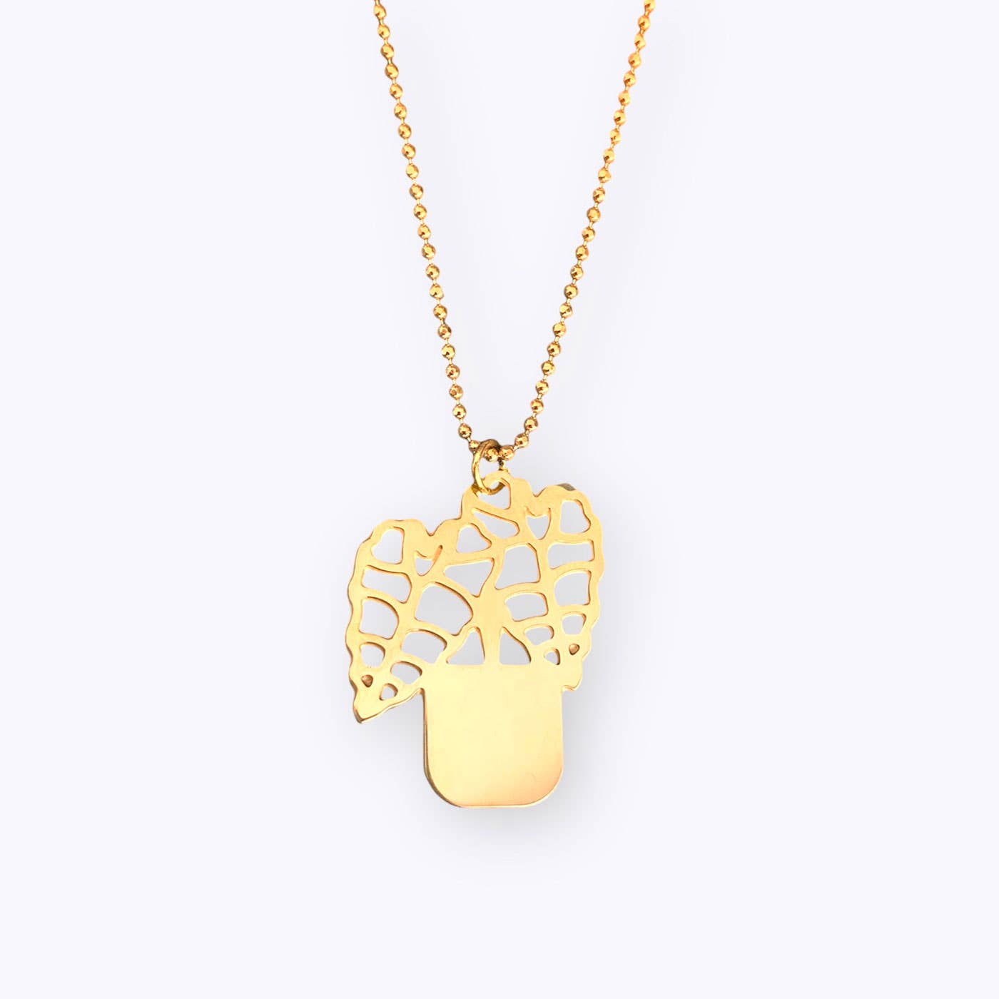 All Things We Like - Venta al por mayor Collares con colgantes/abalorios - Collar dorado Alocasia Polly2