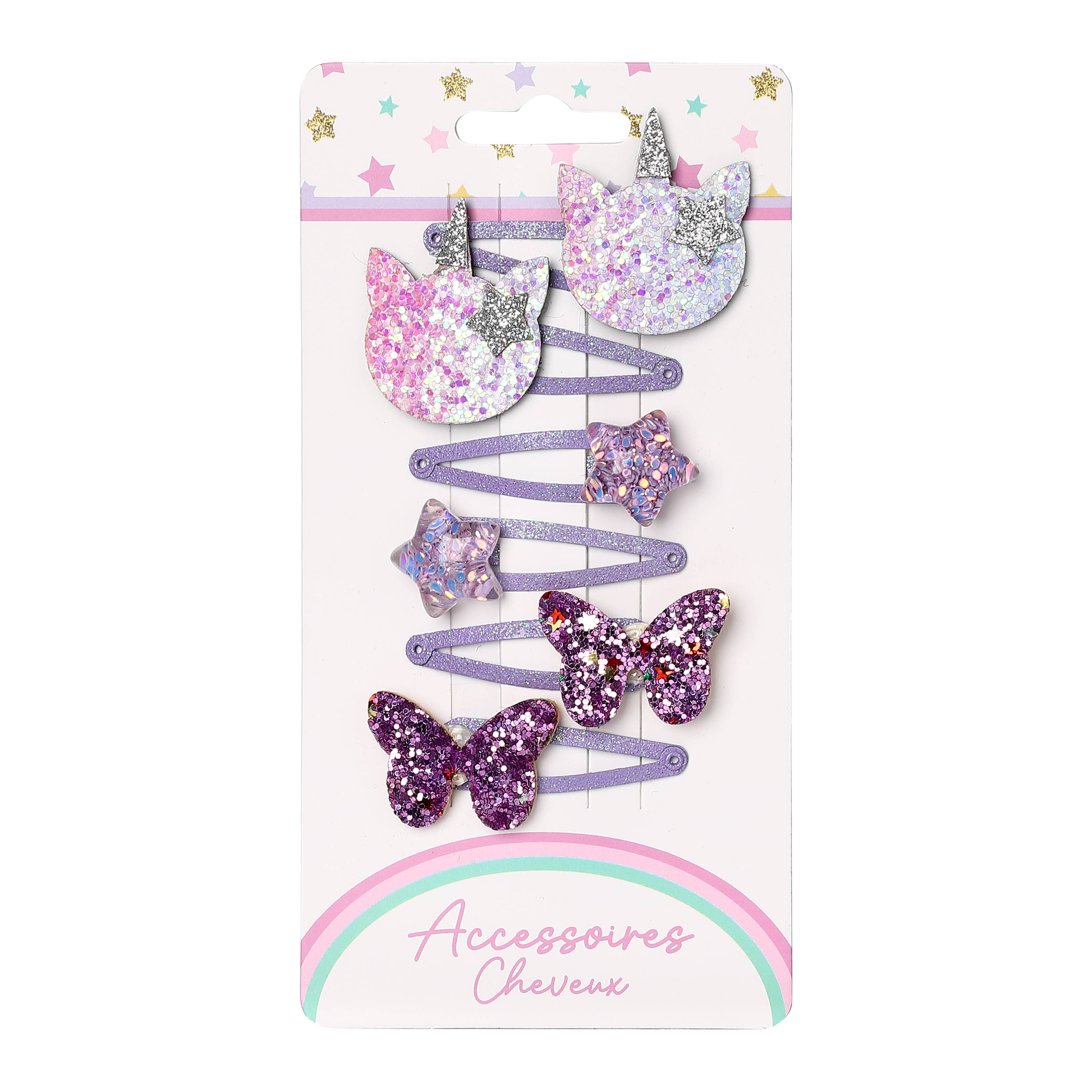 STELLA GREEN - Wholesale Hair Clip - Kids - Set of 6 Hair Clips – Whimsical Sparkle4