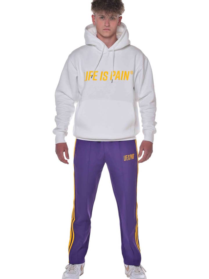 HVIDT TYKT STOF OVERDIMENSIONERET HÆTTETRØJE for engroshandel hos Life Is Pain®