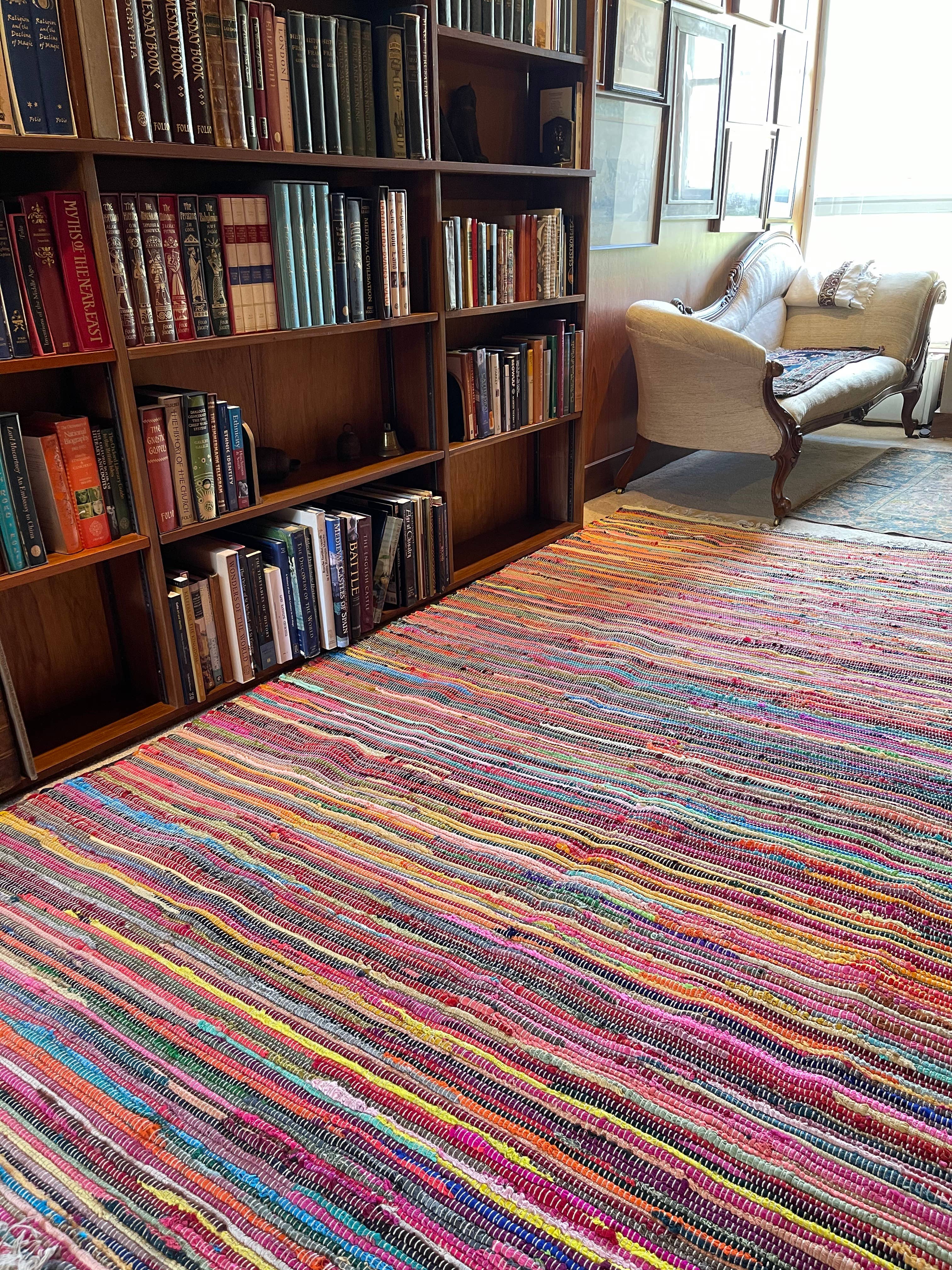 Second Nature Online - Venta al por mayor Alfombra pequeña - Alfombra de trapo SHANTI Shabby Chic, multicolor, diseño de tejido plano8