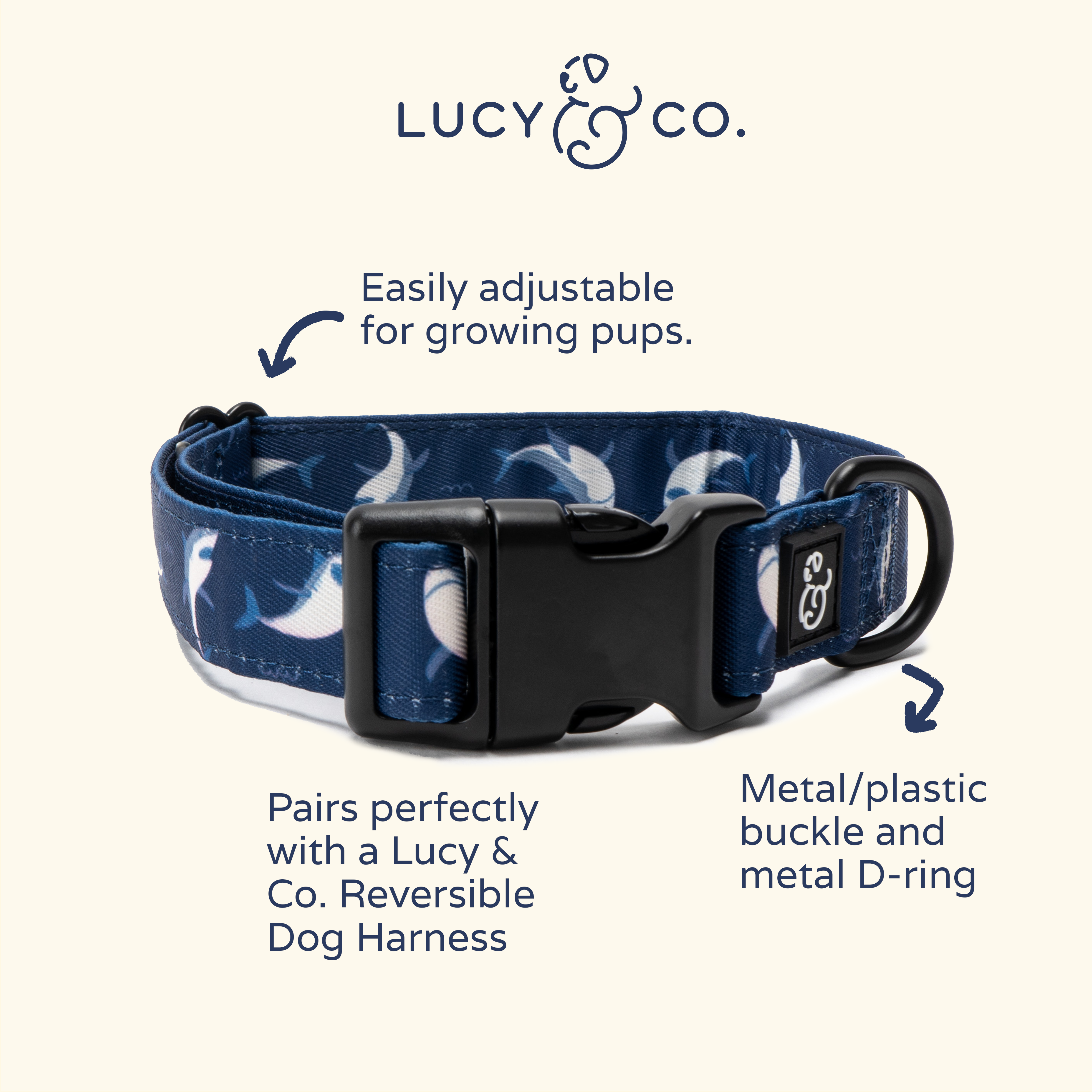 Lucy & Co. – Großhandel Haustierhalsband – Hund – Haifisch-Attack-K3