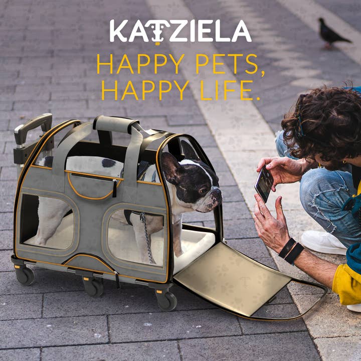 Katziela - Wholesale Pet carrier – Cat/dog - Luxury Rider Pet Carrier with Removable Wheels - 4 Colors24