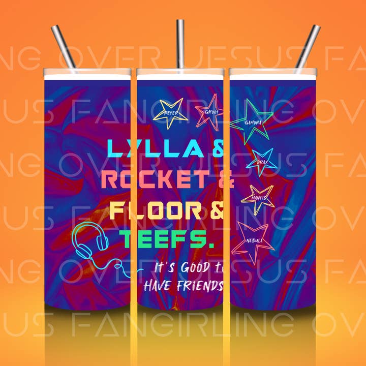 GOTG Vol. 3 "Good to have friends" - 20oz. Skinny Tumbler for wholesale by Fangirling Over Jesus