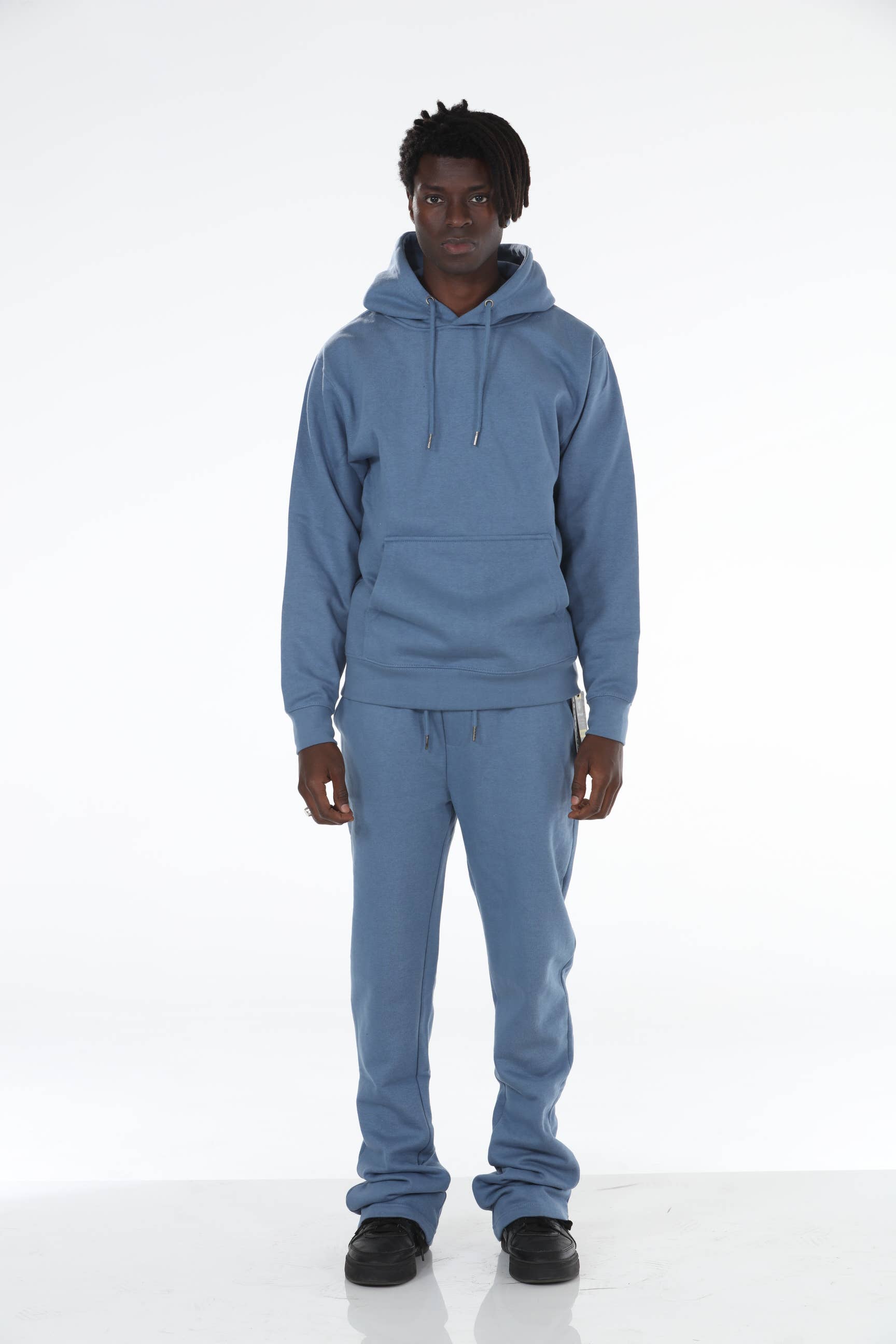 Stylo - Wholesale Tracksuit - Men's - Denim Blue Stacked Flare Sweatsuit8