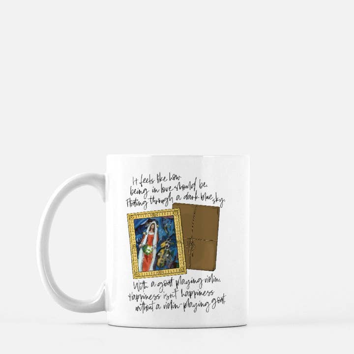 READY TO SHIP | VIOLIN PLAYING GOAT | 15 OZ MUG for wholesale by Love & Lion