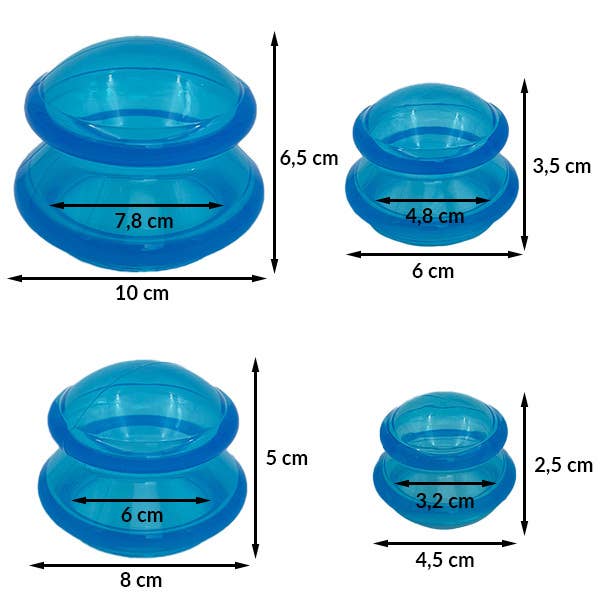 ACUS MED - Vendita all'ingrosso Set coppettazione corpo - Bollicine da massaggio in silicone cinese verdi - Set di 41