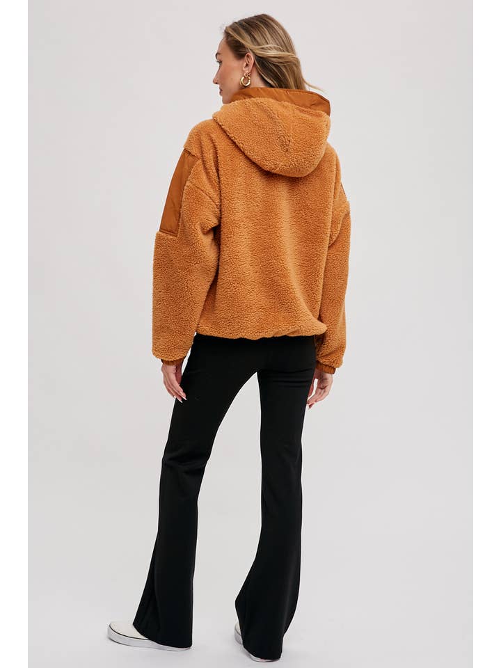 Bluivy - Wholesale Hoodie - Women's - FAUX SHEARLING CONTRAST HOODIE32