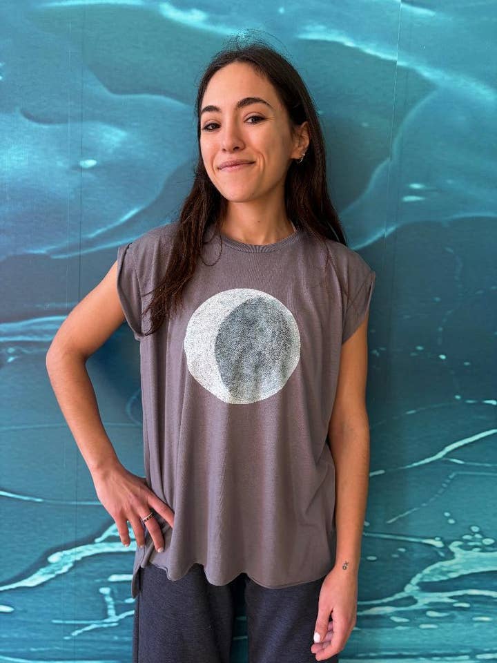 Full Moon Flowy Muscle Tee for wholesale by Blue Mermaid Art