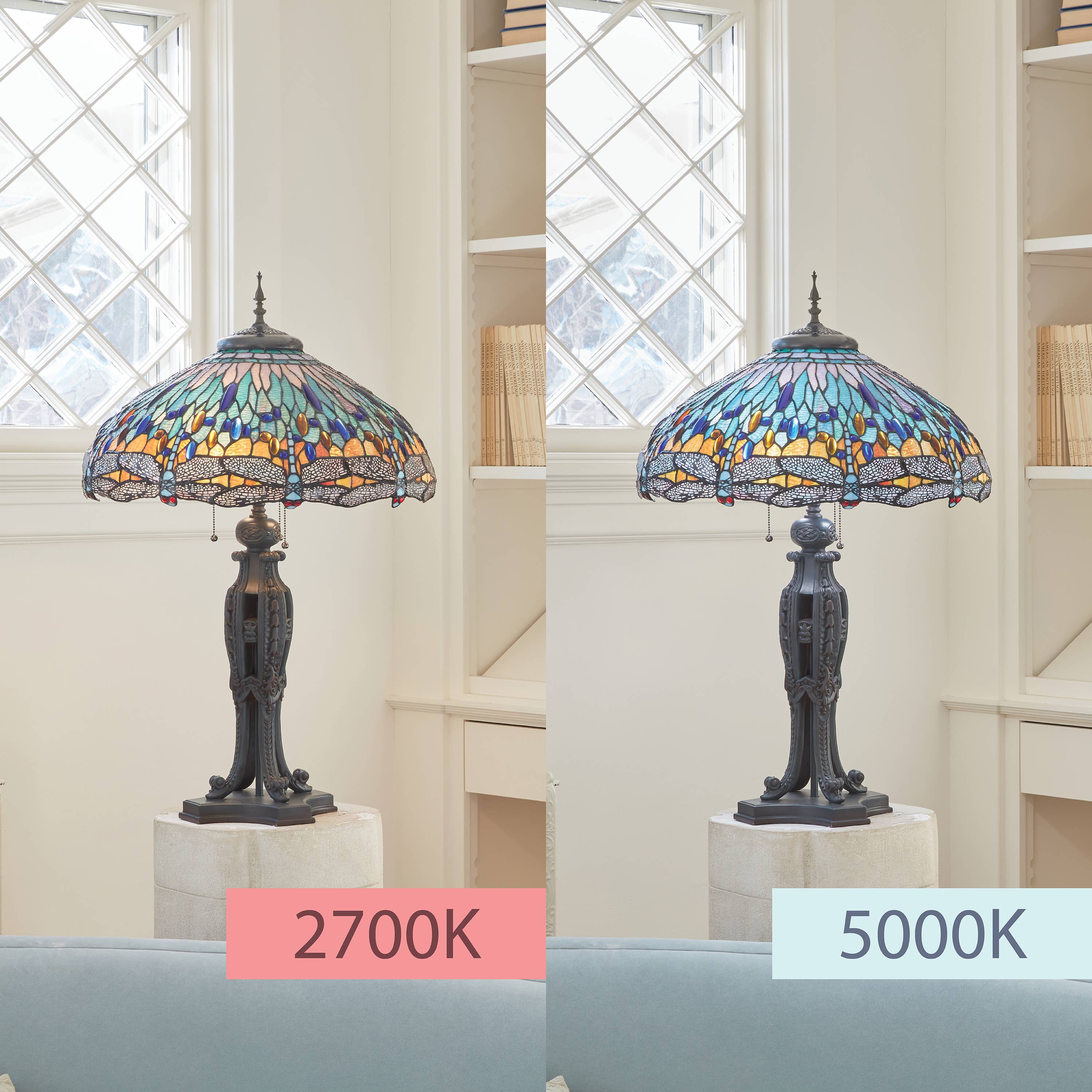 River of Goods - Wholesale Accent/Desk Lamp - 35"H Dragonfly Tiffany-Style Stained Glass Table Lamp3