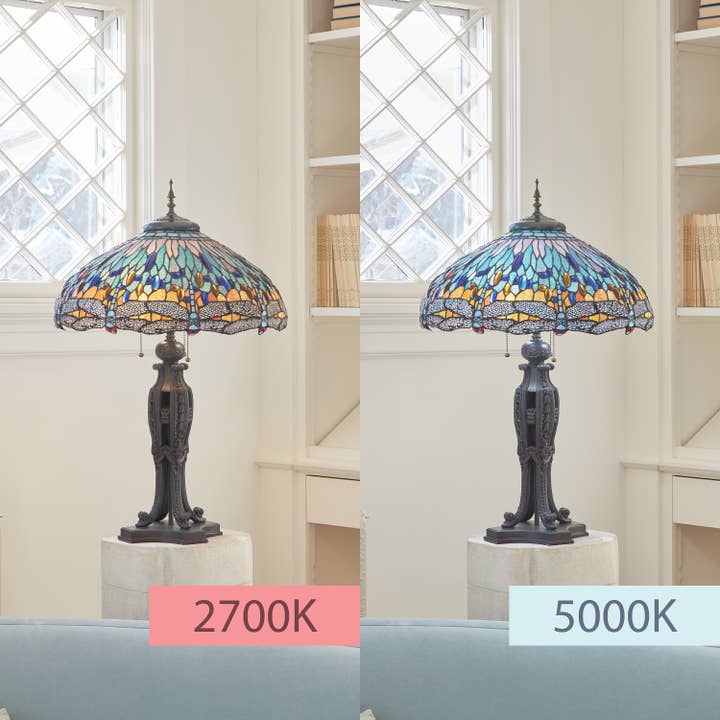 River of Goods - Wholesale Accent/Desk Lamp - 35"H Dragonfly Tiffany-Style Stained Glass Table Lamp3