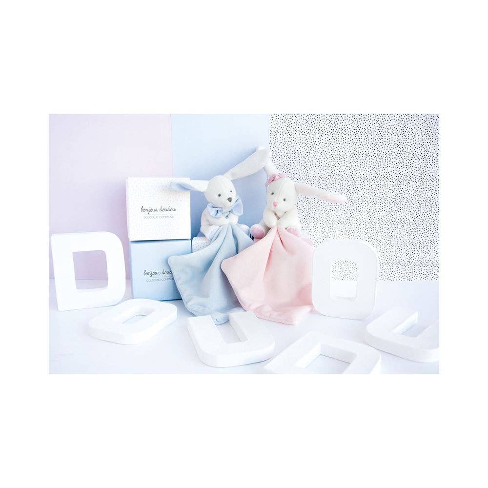 Doudou Et Compagnie - Vente Peluche – enfant et bébé - Hello Baby Couverture avec lapin en peluche animaux en peluche3