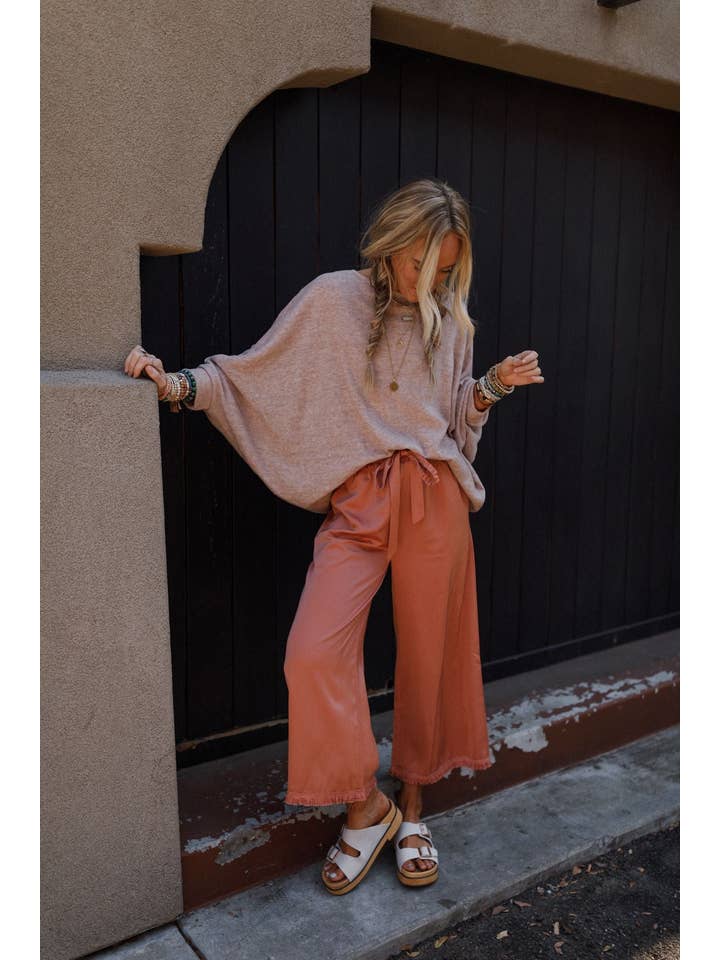 Three Bird Nest - Wholesale Knit Sweater - Women's - Fly With Me Batwing Sleeve Fall Knit Sweater - Sand3