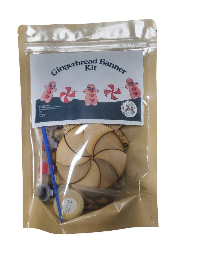 Gingerbread Banner Kit for wholesale by The Craft Witch