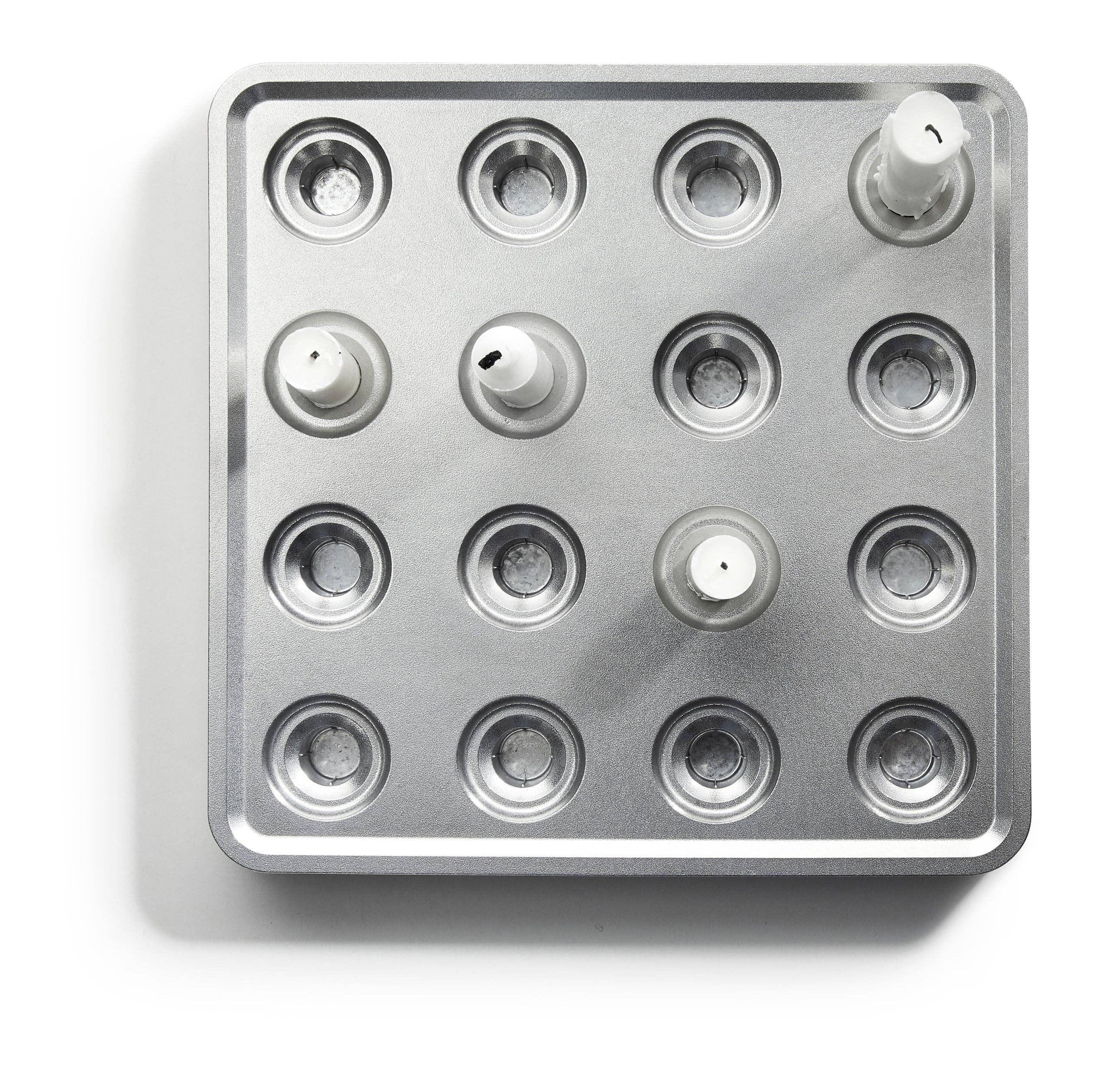 Born in Sweden AB - Wholesale Candle Holder - Large candleholder in recycled aluminum, spacing 16 candles5