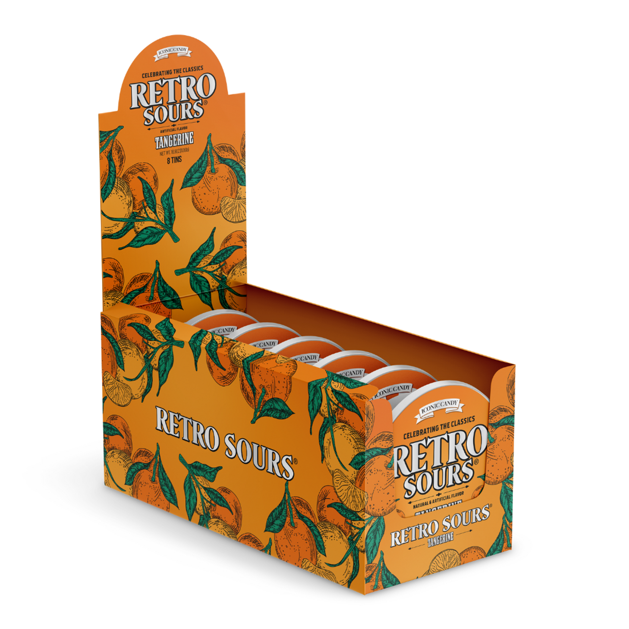 I Got Your Candy - Venta al por mayor Gominolas - Retro Sours Mandarina 2.12oz - 8 unidades3