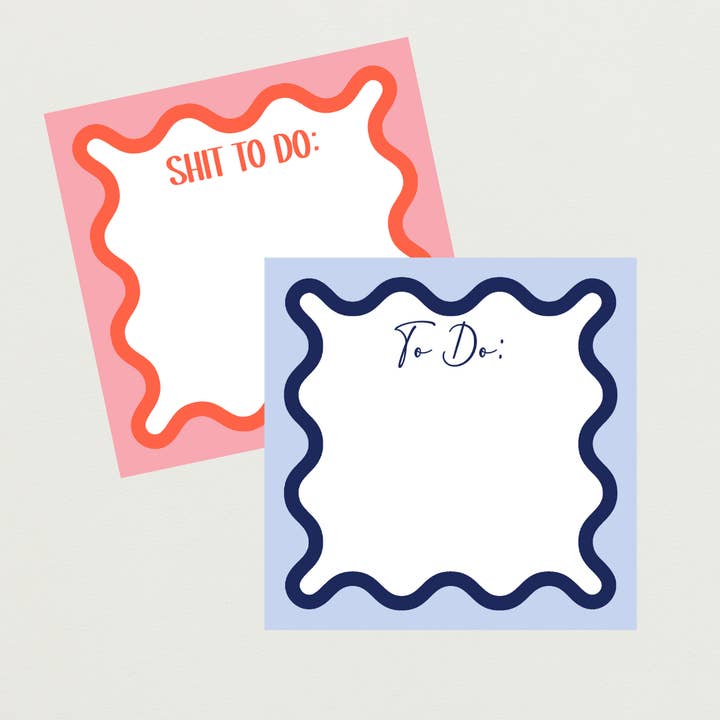 Colorful Wavy Border Square Notepad for wholesale by Design Carolinas