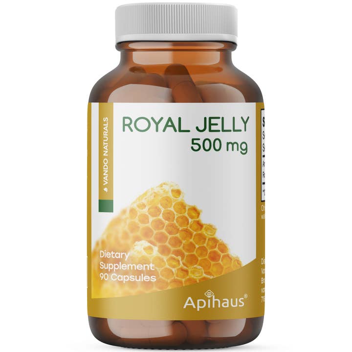 ROYAL JELLY 500 MG 90 CAPSULES for wholesale by Vando Naturals