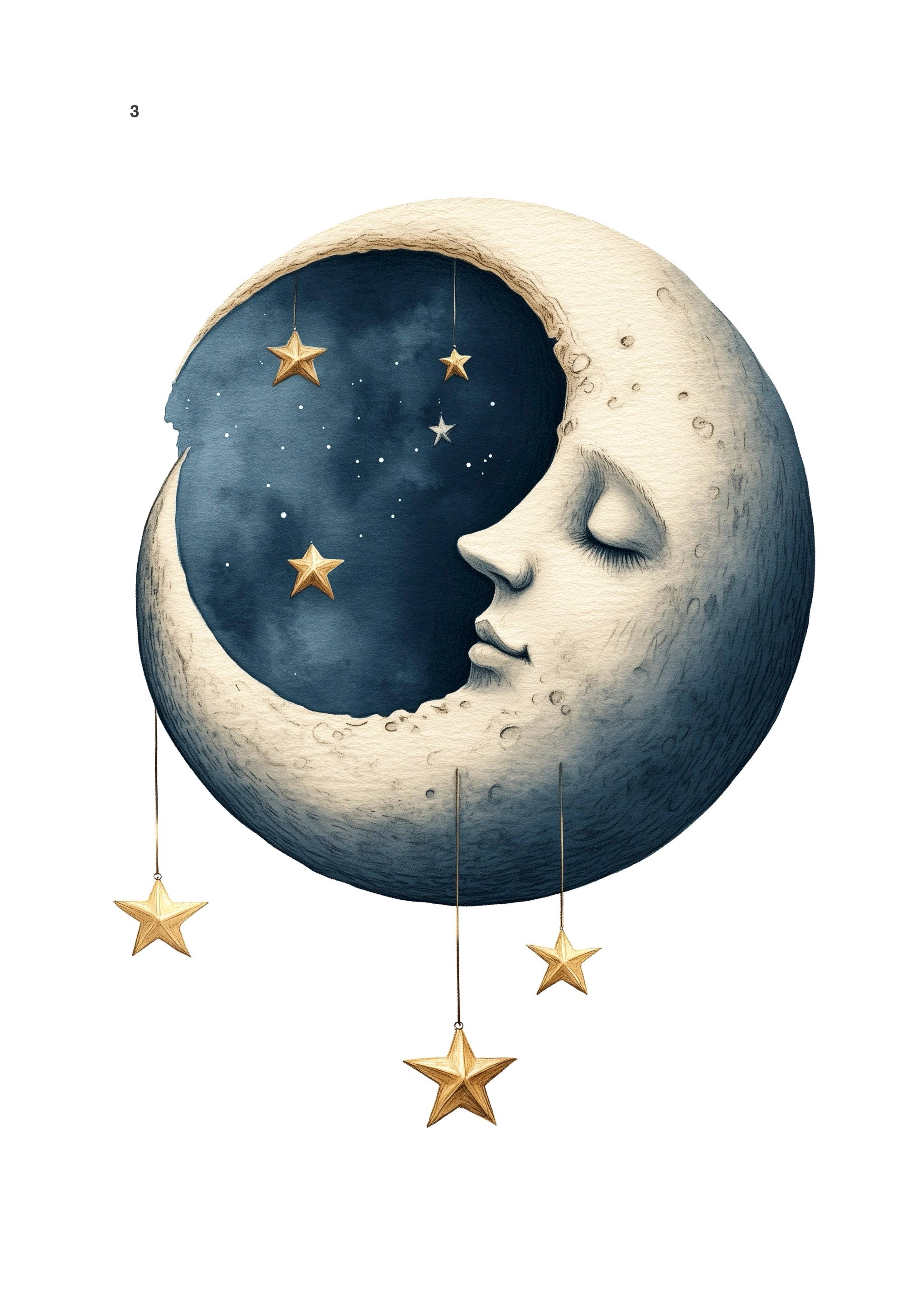 Chartabookbinder - Wholesale Art Print - Moon0