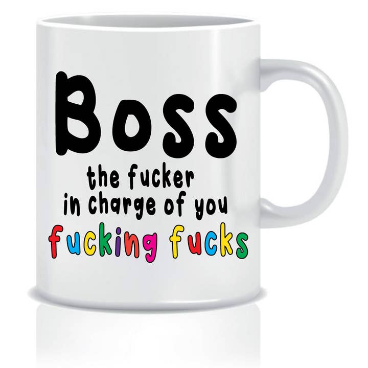 Funny Coffee Mug - Boss 1 in Charge of You for wholesale by Cheeky Chops Cards & Wanky Candles