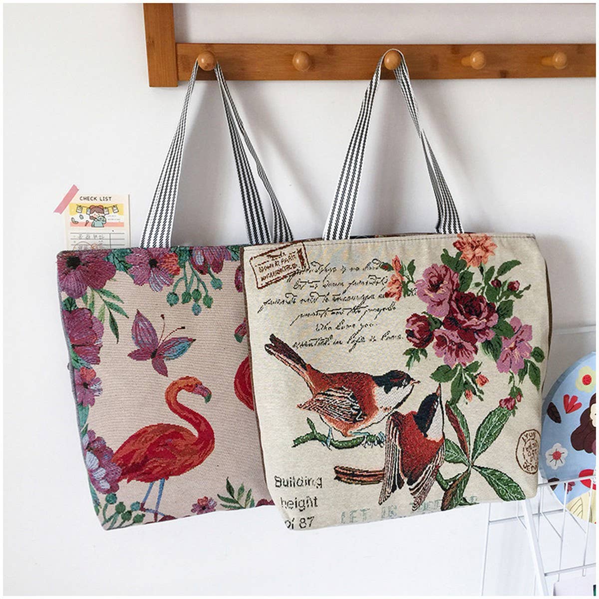 ACCITY - Wholesale Tote Bag - Women's - LARGE CAPACITY ETHNIC STYL CANVAS SHOULDER TOTE BAG_CWAB16709