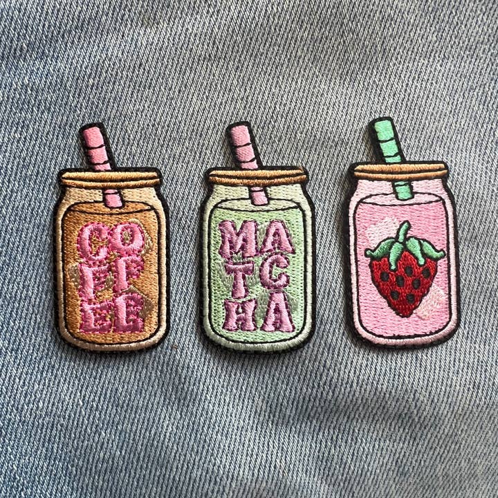 Wildflower + Co. - Wholesale Patch - Iced Coffee / Iced Matcha Latte / Pink Drink Patch0