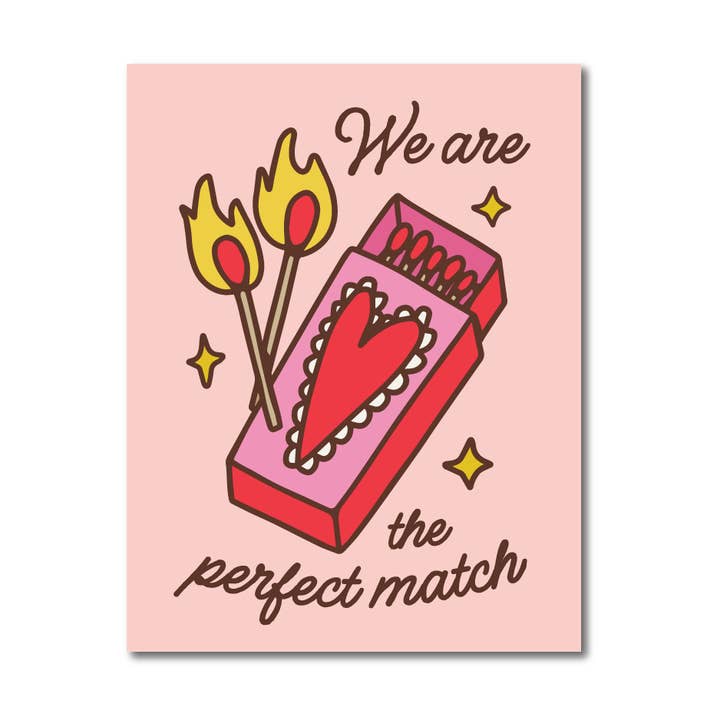 We Are The Perfect Match Love Greeting Card for wholesale by Amberhill