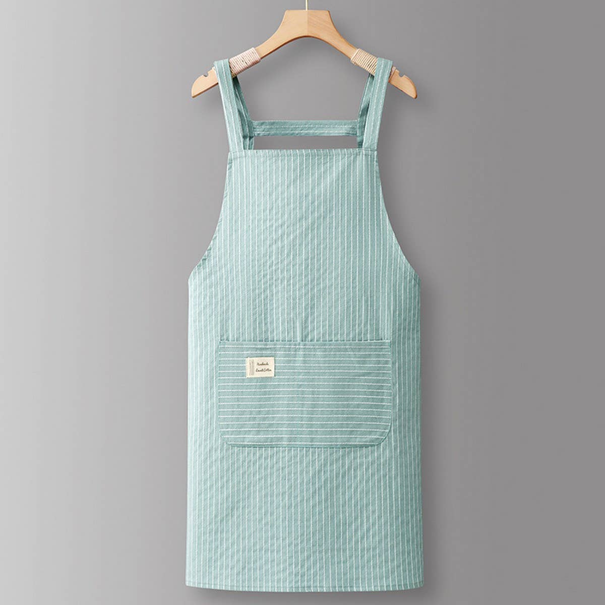 ACCITY - Wholesale Apron - Cotton Striped Grid Kitchen Apron with Pocket_CWMM1009510