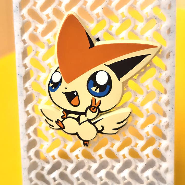 Victini 1.5" Dyed Enamel Pin Pokemon for wholesale by kurapixel art